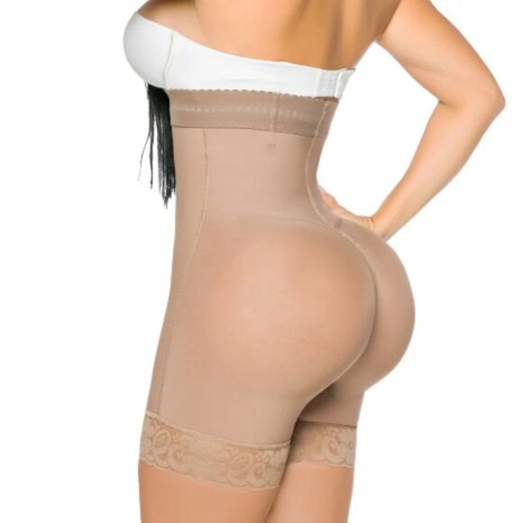 Stagmi Fajas Colombian Panty Shaper SMI04004 Cocoa w/ Matching Thong New Size S! - Picture 1 of 8